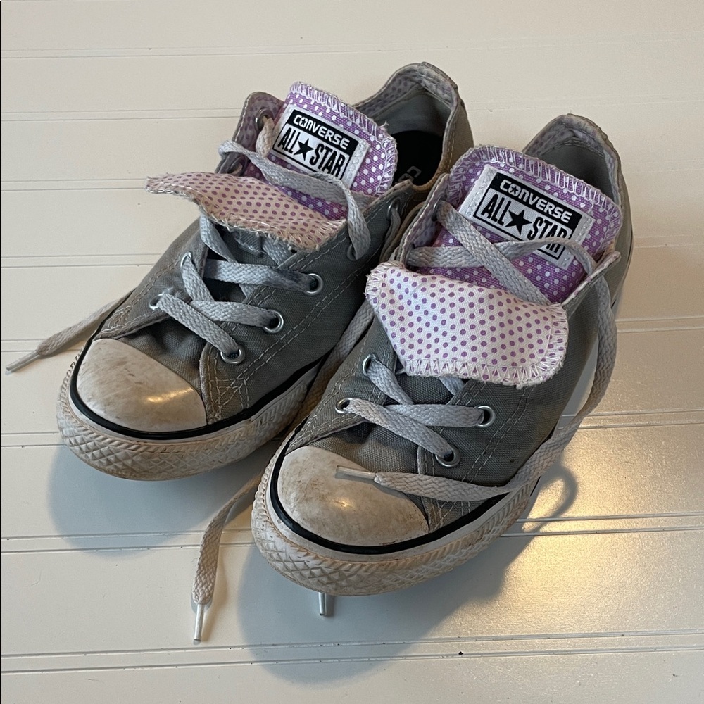 Converse Kids Sneakers in Gray and Purple
